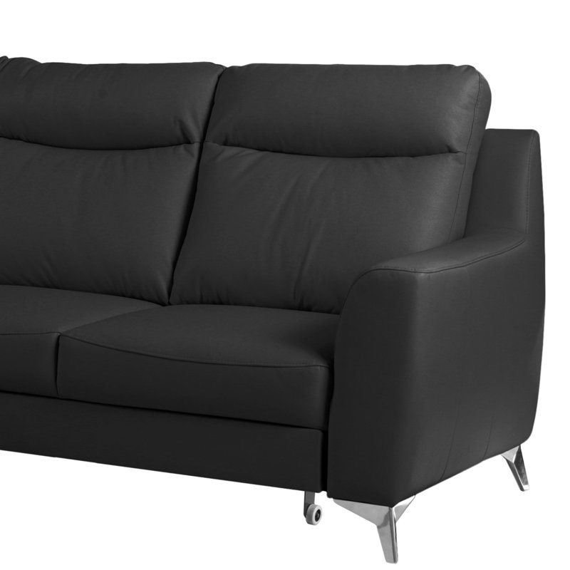 Fabiha 3 Seater Sofa Bed, Left Hand Facing, Black