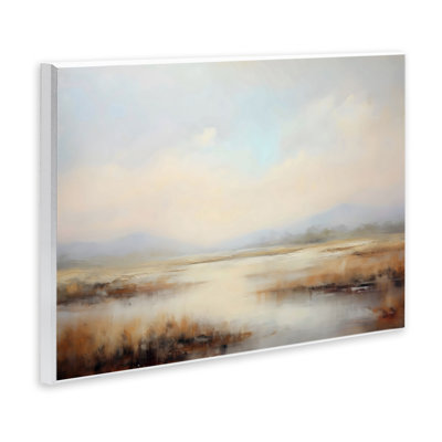 Misty Wetlands Landscape, plaque par LSR Creative Studio