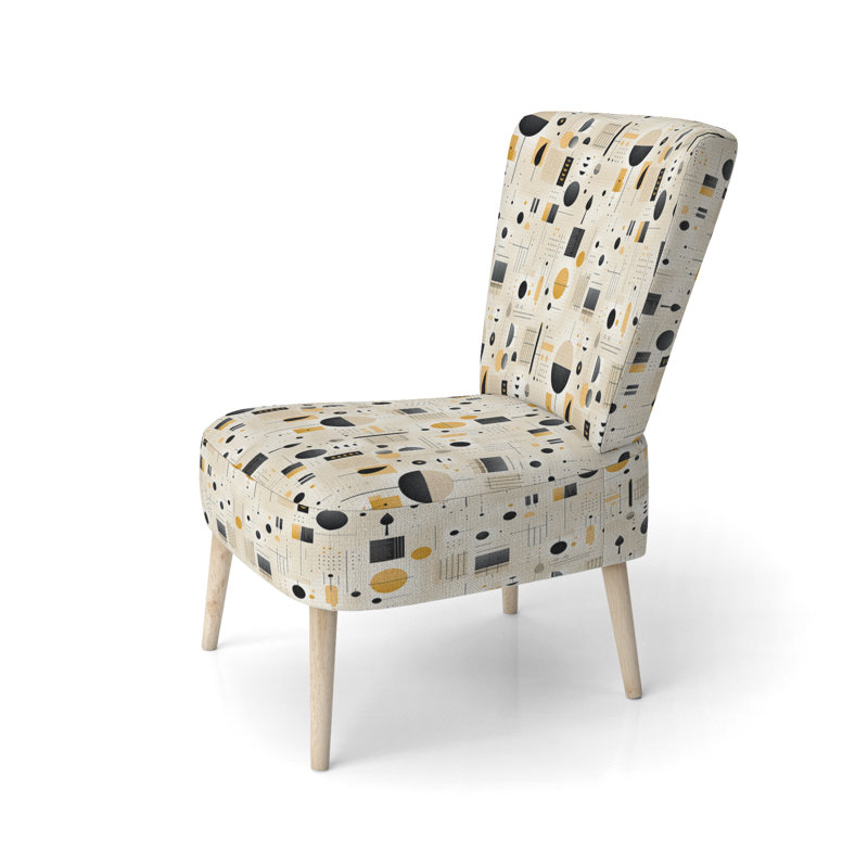 Monochromatique Zen - Chaise d'appoint rembourrée moderne, chaise d'appoint beige