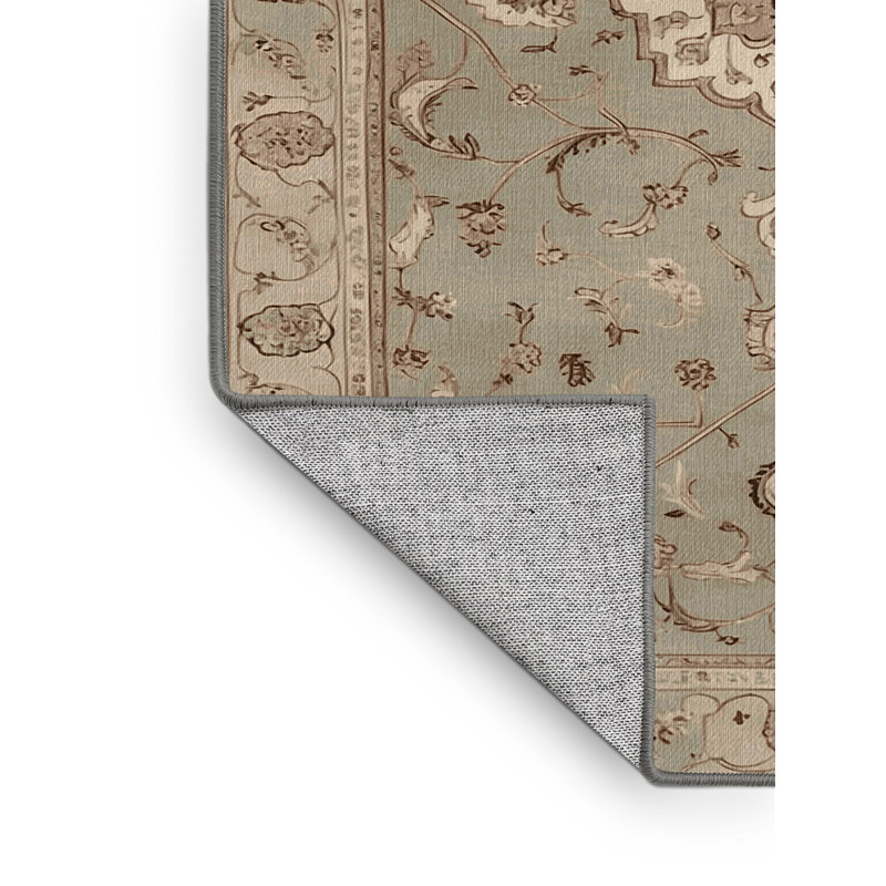 Machine Washable Tabriz Gray Area Rug
