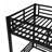 Metal Bunk Bed, Twin XL Over Twin XL Floor Bunk Bed Frame, Heavy-Duty Bunk Bed For Kids, Teens, Adults, Noise-Reduced Design, Black-1767659431