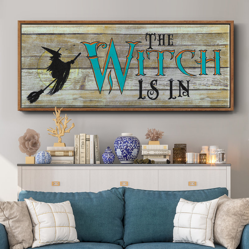 The Witch is in- Framed Canvas