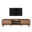 Meuble télé 70,9 x 19,1 x 13,8 po Sian 100% panneau de particules enduit de mélamine, épaisseur: 0,7 pouce | Pieds en plastique robuste, pouvant supporter jusqu'à 77 lb | Design scandinave élégant pour le salon-1013745126