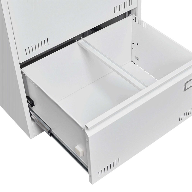 Mirri Locking Metal File Cabinets with Three Drawer, White