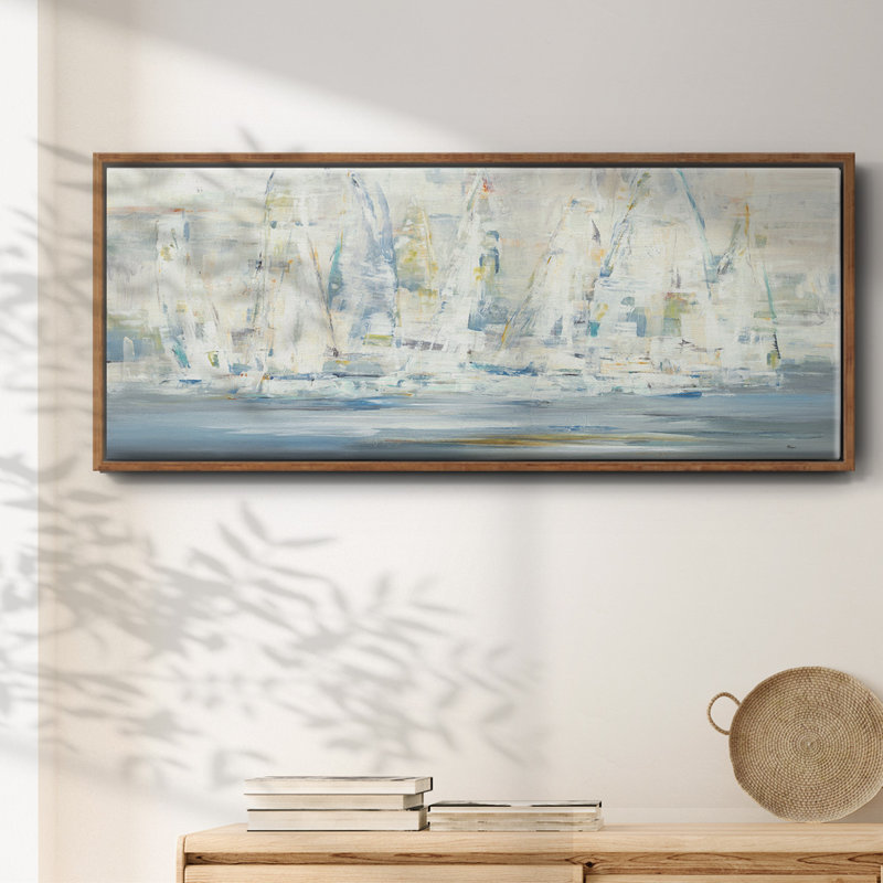 Regatta Time - Framed Canvas, 12" H x 30" W