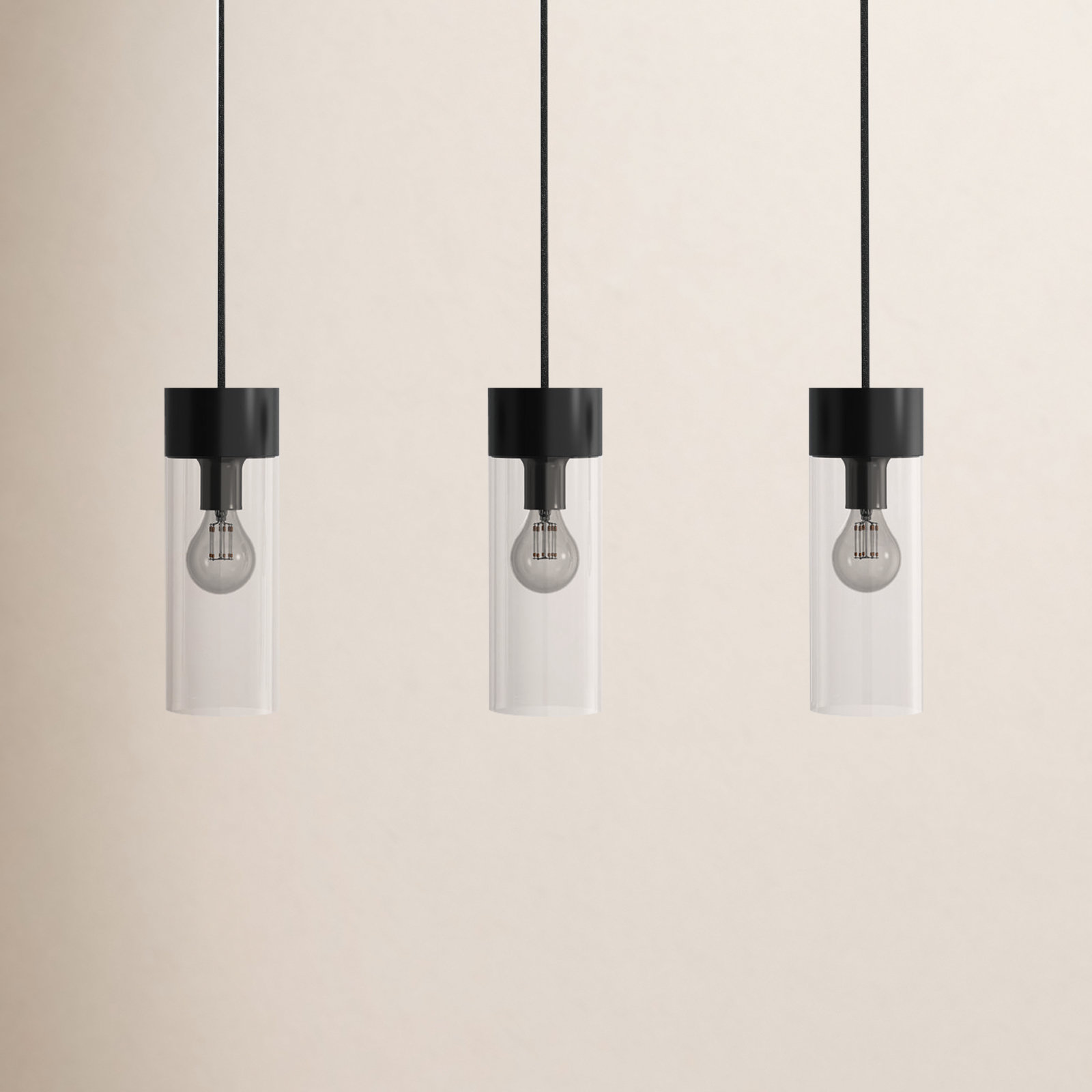 Monterey 3 Light Glass Dimmable Pendant