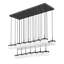 Lustre linéaire noir mat 23 lumières-123223121