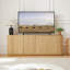 Meuble télé avec armoire à rayures verticales pour la cuisine, la chambre à coucher et le vestibule. Naturel