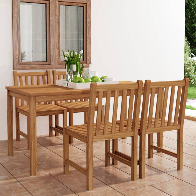 Craiganboy Rectangular 4 - PersonTeak Dining Set, 63" D x 31.5" W x 30.3" H
