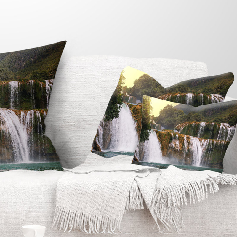 Coussin lombaire paysage magnifique cascade du Vietnam