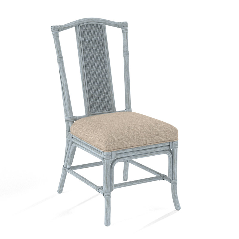 Drury Lane Slat Back Side Dining Chair, Sea Glass, Contempo Blue; 0539-54