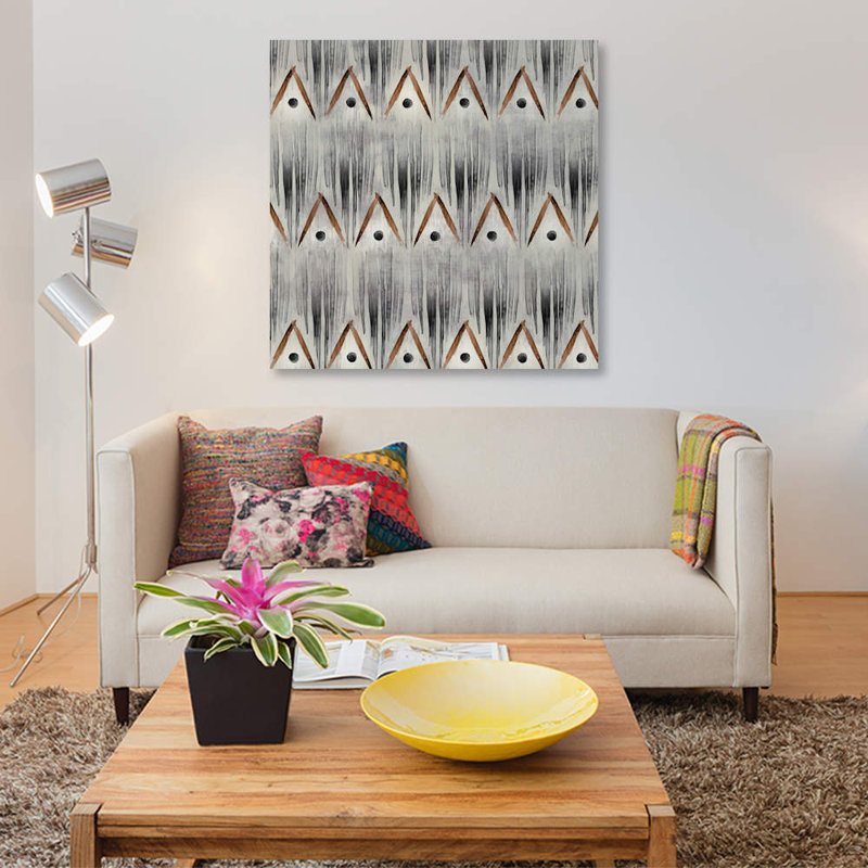 Grey Tribal I par PI Studio - Impression sur toile tendue sur toile tendue avec châssis, H 26 po x l 26 po x P 1,5 po