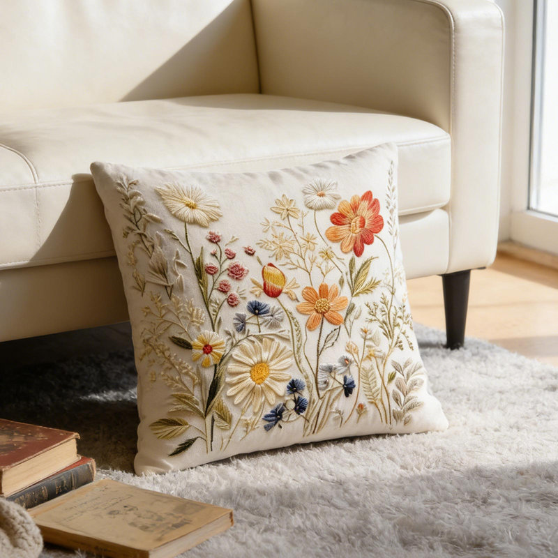 Housse de coussin à motif de tête de canapé