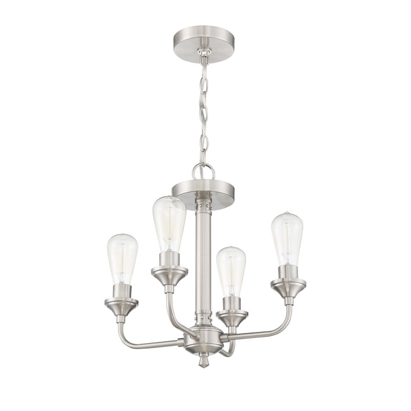 Upney Semi Flush Mount, Brushed Polished Nickel