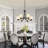 6 - Light Steel Dimmable Chandelier/ Traditional Chandelier-831341946