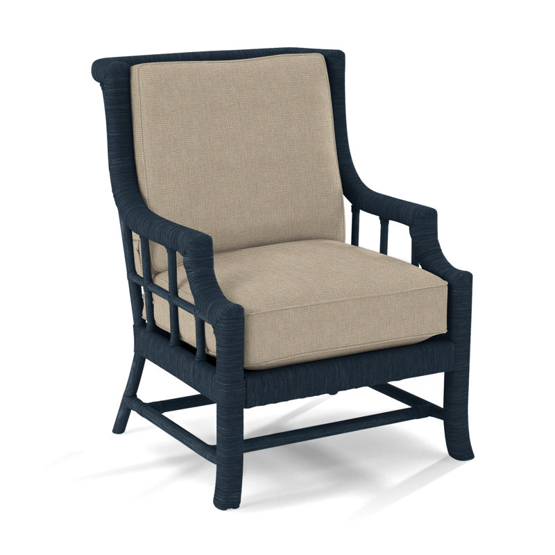 Lafayette Armchair, Sea Glass, Oatmeal Crypton Performance; 0822-74