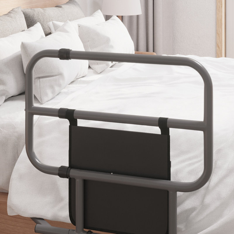 Aithley Folding Bed Rail for Elderly Safety Bed Assist Bar w/ Pocket for Adults