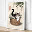 Cat in Bloom Japandi - Wrapped Canvas-1177976898-1177976901