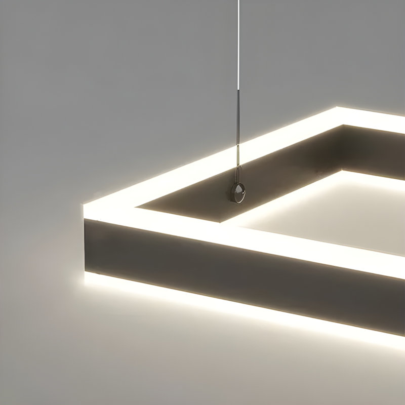 Danalyn 1 -Modern LED Chandelier – Chic Flush Mount Ceiling Light for Dining Room, Living Room, Kitchen Island, Bedroom with Remote Control, Black & White Finish