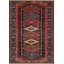 Yalameh Hand Knotted Wool Geometric Area Rug in Navy