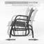 Jennah Outdoor Garden Glider Chair, Metal Frame Swing Seater Dark Grey