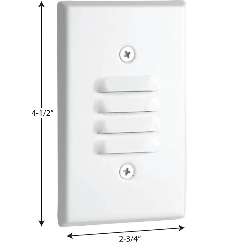 White Integrated LED Indoor Louvered Step Light