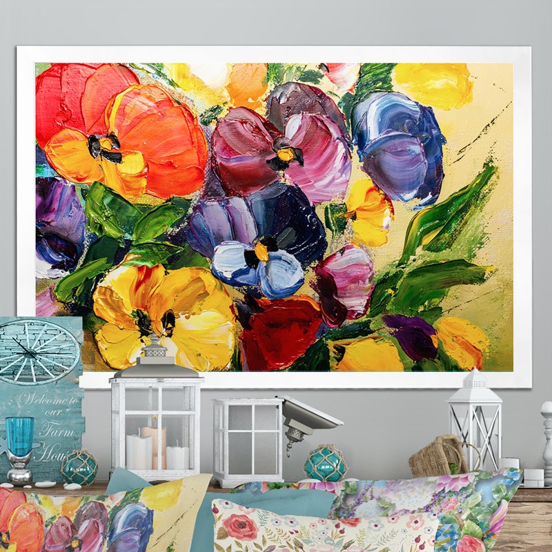Fleurs du soleil VI - Reproduction de photo sur toile, H 24 po x l 36 po x P 1 po, Cadre photo blanc