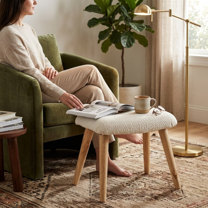 Fabric Accent Stool