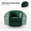 Holden 31.5" Wide Velvet Swivel Barrel Chair-960643163