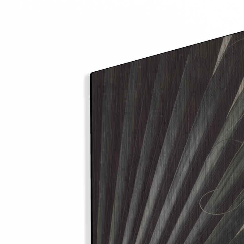 Art mural en métal Luxe Fan Art, H 24 po x l 16 po