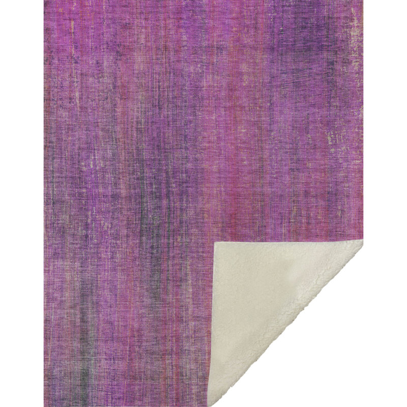 Jeté en sherpa Addison, Lilas