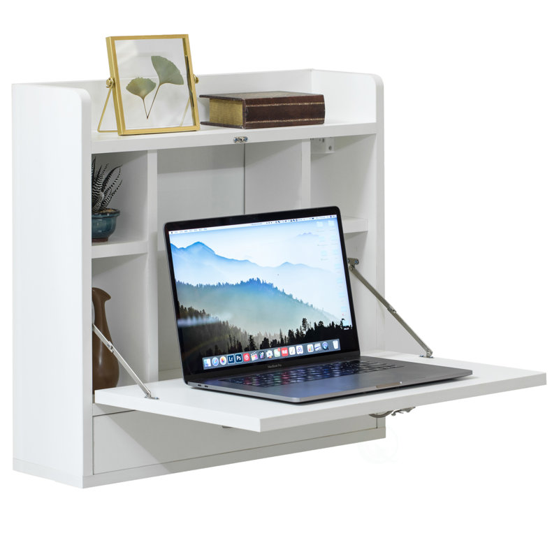 Kamry Floating Desk, White