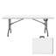 Heavy‑Duty 6 Foot Plastic Folding Table, Portable Foldable Event Table with Built‑in Carry Handle for Indoor Outdoor Banquet Backyard Party