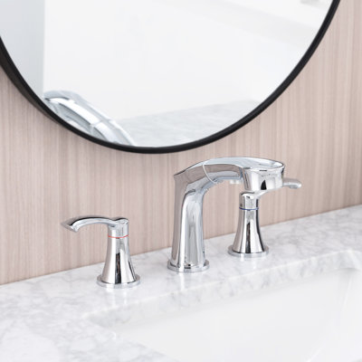 2 Bathroom Sink Fixture - Stainless Steel, With Enhanced Durability Steel Lavatory Faucet Assembly 2 Handles, Provides A Reliable Water Supply