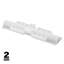 7/8 po, nylon blanc, glissière de porte pliante à fixation supérieure, Acme (paquet de 2)