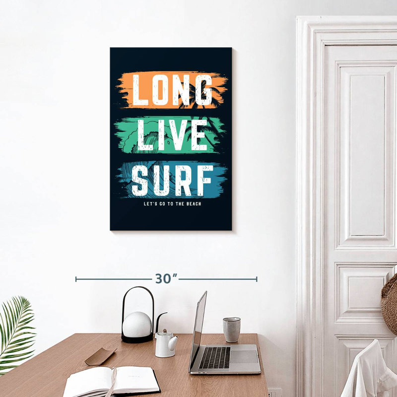 Tergel Long Live Surf Typography, 30" H x 20" W