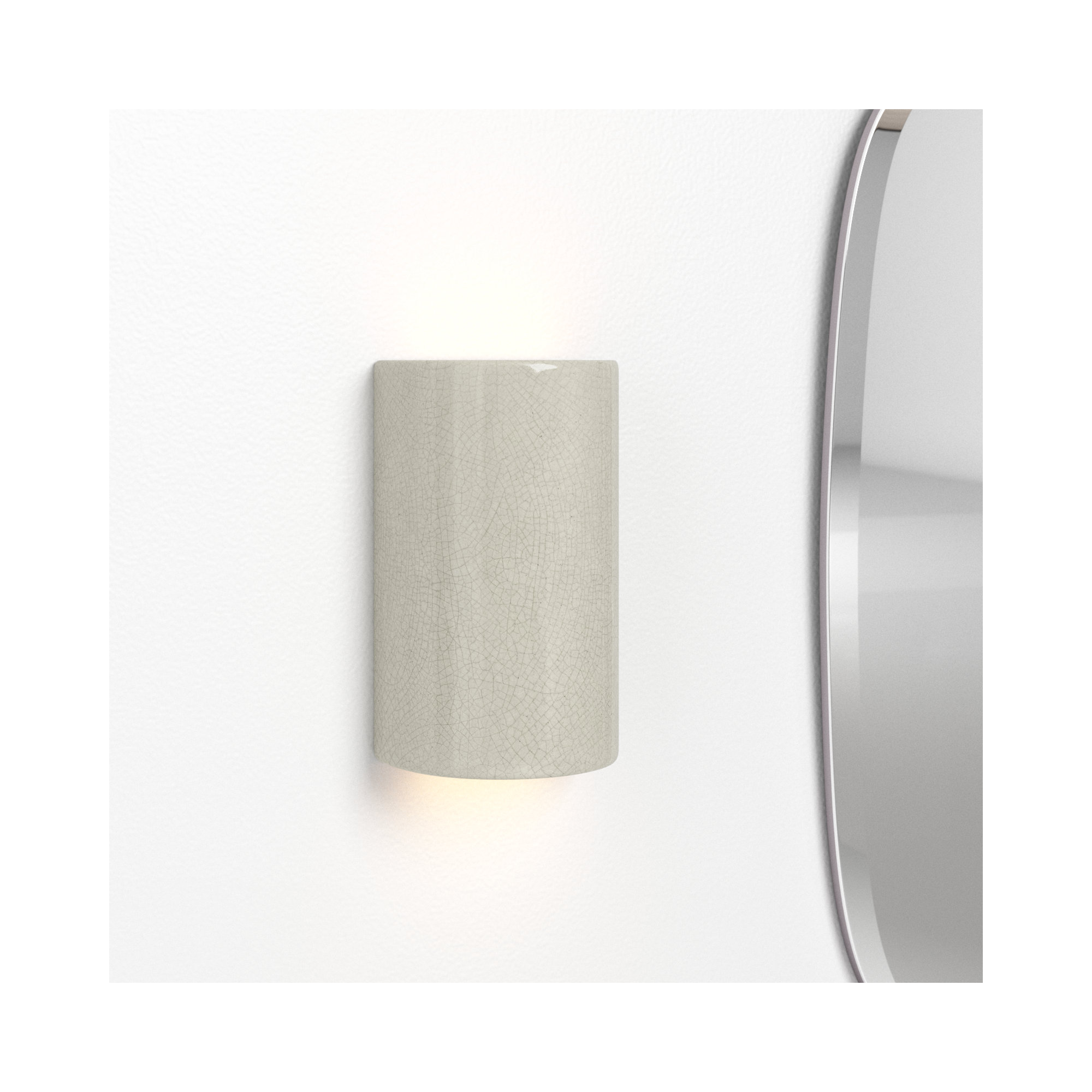 Pacursa Ceramic Dimmable Flush Mounted Sconce, Muted Yellow, 9.5" H x 5.75" W x 4.5" D, Incandescent (Not included)