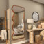 Miroir mural en bois brun