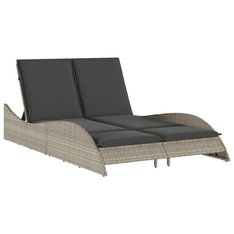  Patio Sun Lounger Light Gray