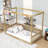 Wooden Canopy Floor Bed With Fence-1985284434-1985284433