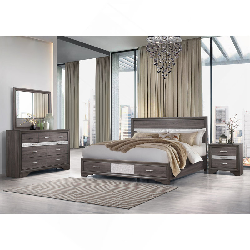 GRAND LIT GRIS RYder Sparkle, Grand lit