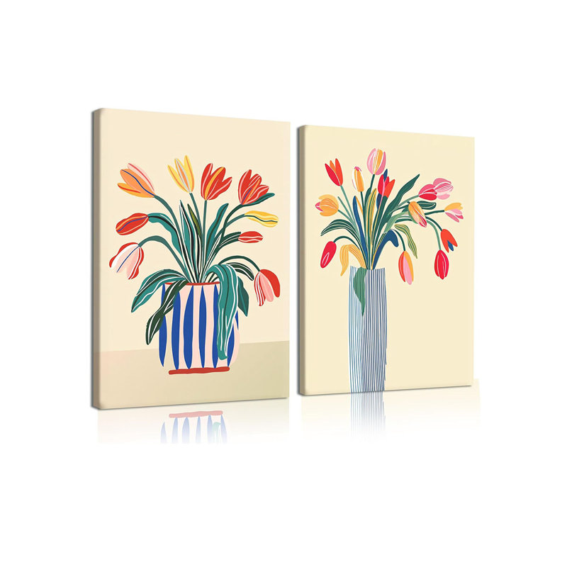 2 Piece Wrapped Canvas Print, 40 cm H x 30 cm W