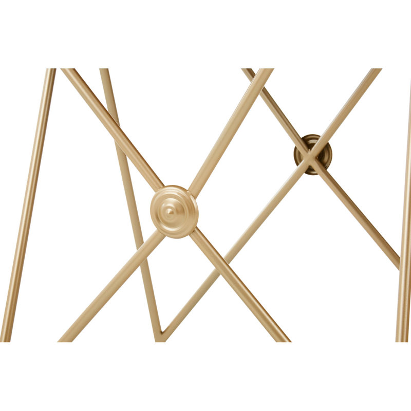 Wilcox Glass Top Cross Legs Nesting Tables