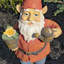 Grande statue de jardin gnome de printemps 20,5 po avec pot de fleurs et arrosoir