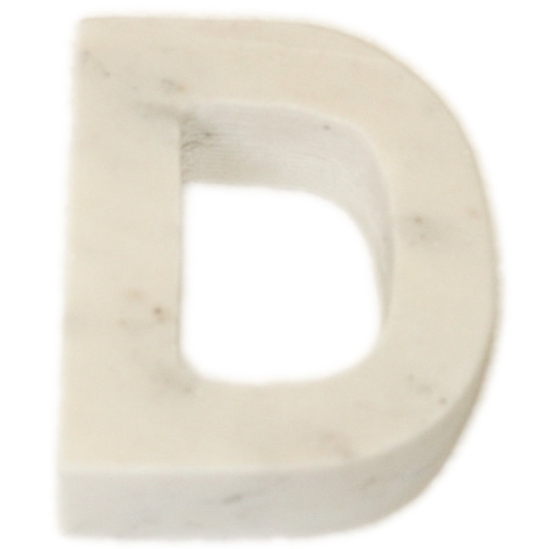Zeb Marble Helvetica Letter Block, D
