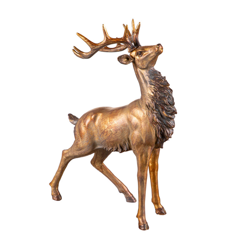 Statue renne debout H 16 po
