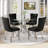 5-Piece Modern Round Pedestal Dining Set with Velvet Tufted Dining Chair for Dining Room and Living Room-588075085-588075187-588075186