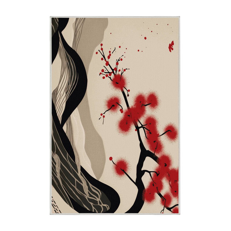 Blushing Waves Rug, Rectangle 8' x 10'