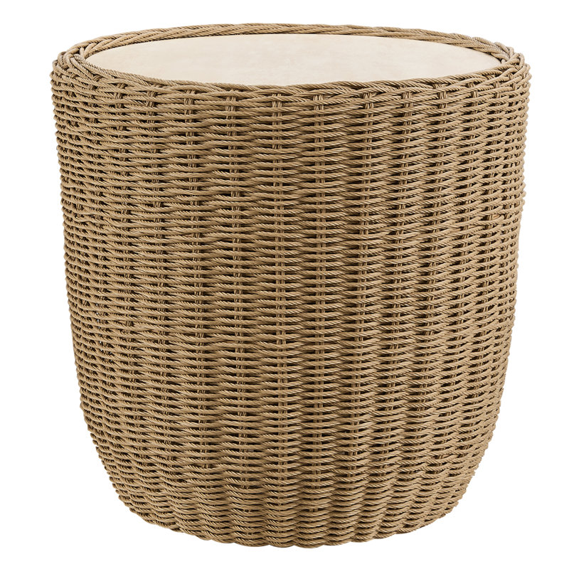 Claudian Outdoor Wicker Side Table