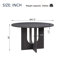 Table de salle à manger ronde moderne pour 4 personnes, table de salle à manger ronde 47,3 pouces pour cuisine, salle à manger, salon, noir antique